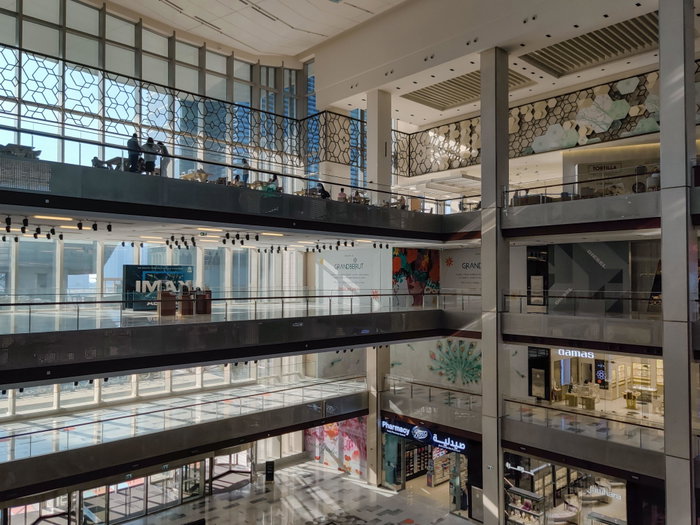 The interior of Galleria Boutique mall in Al Maryah island, Abu Dhabi city, Landmark shopping mall for elite brands and cafes