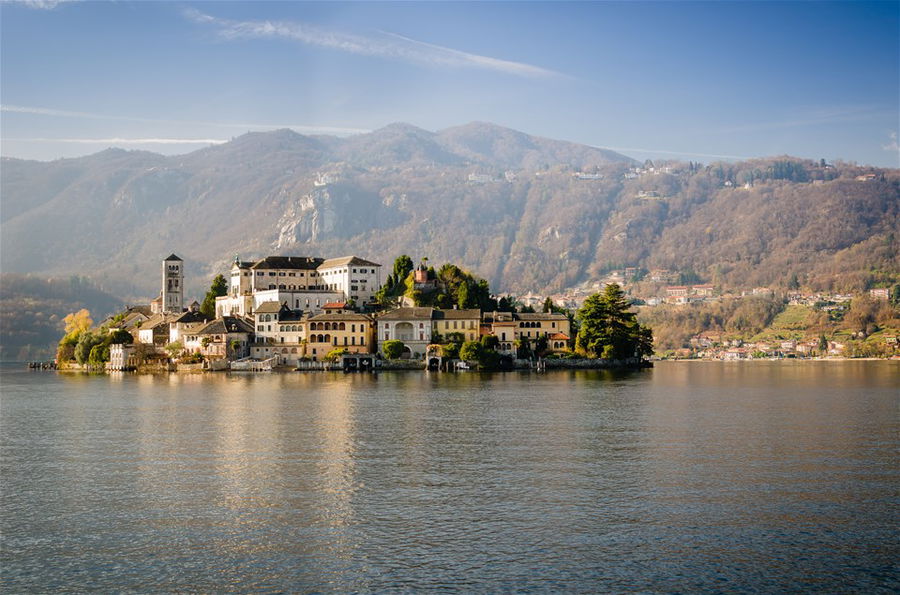 Island of Orta San Giulio, Lake Orta, Italy