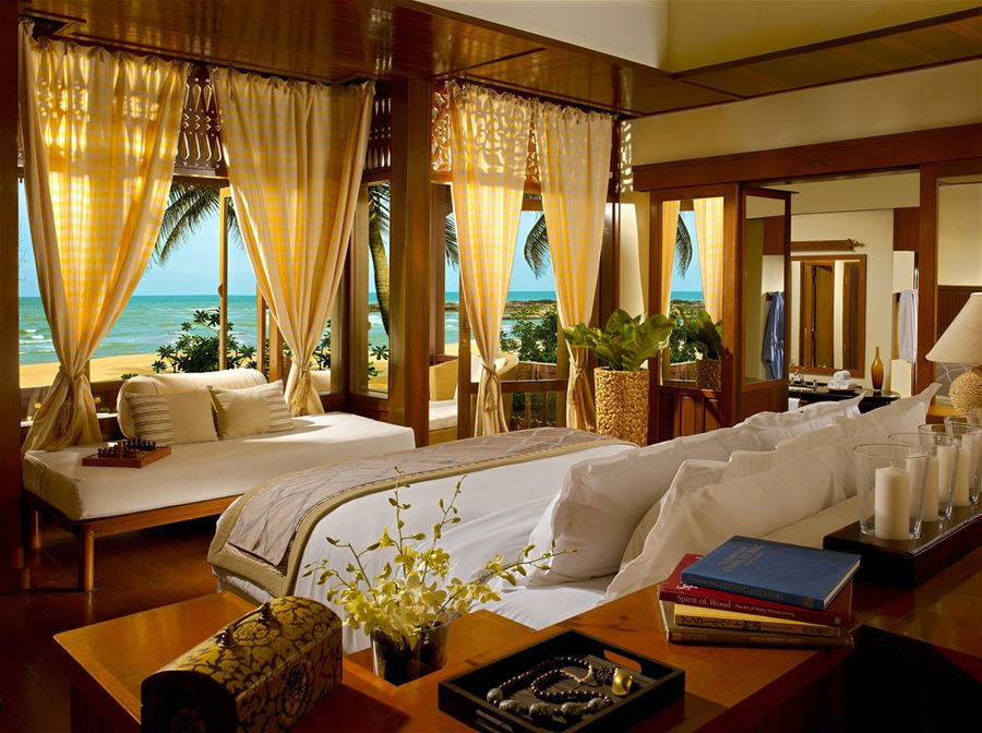 A guestroom at the Tanjong Jara Resort in Malaysia