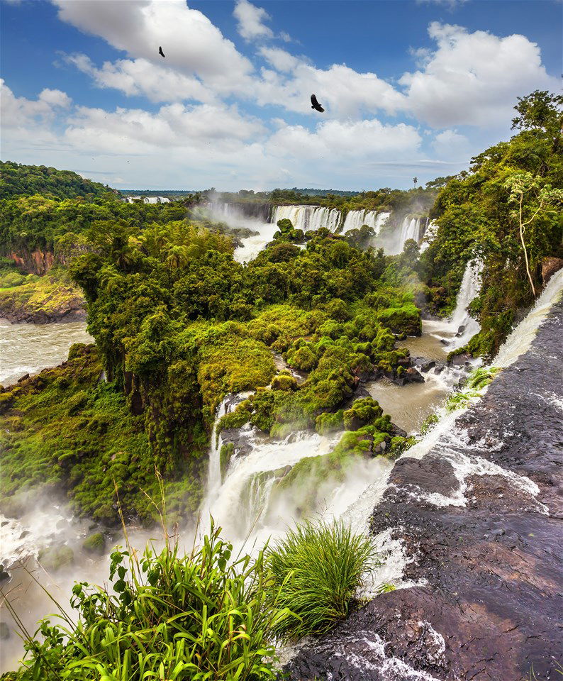 A view of the mighty Iguazu Falls in South America