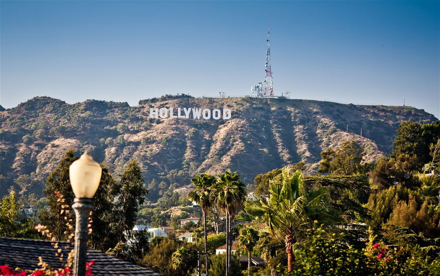 View of Hollywood sign in Los Angeles, California