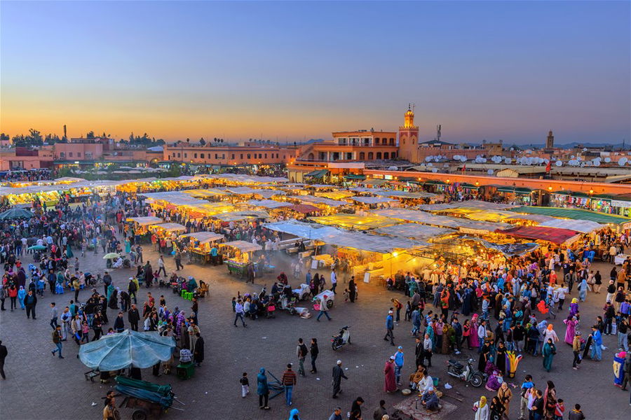 Djemaa el Fna Square in Marrakech, Morocco