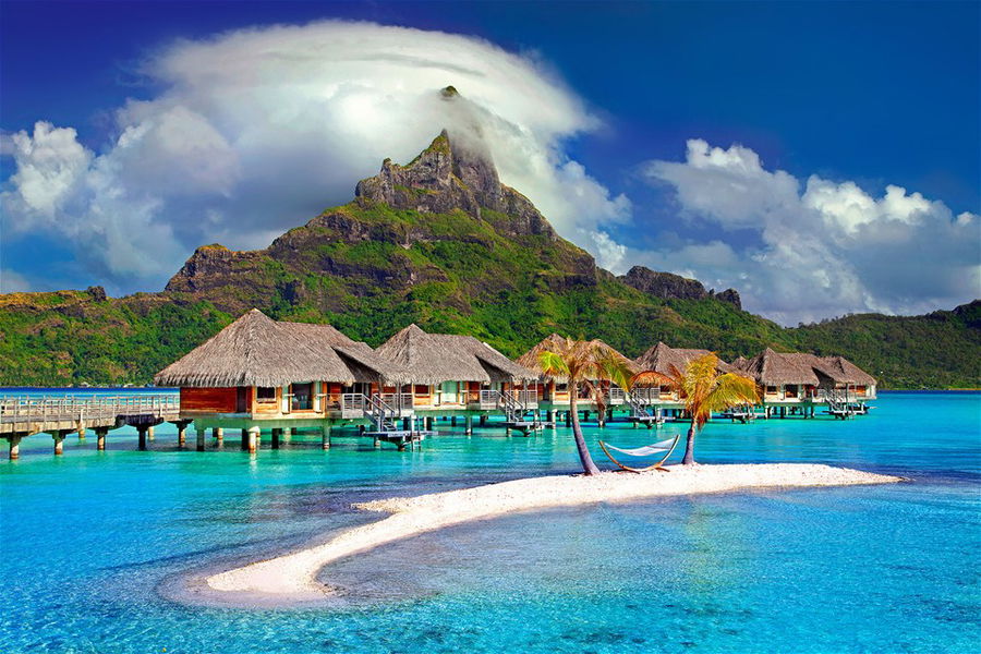 Bora Bora Island in South Pacific