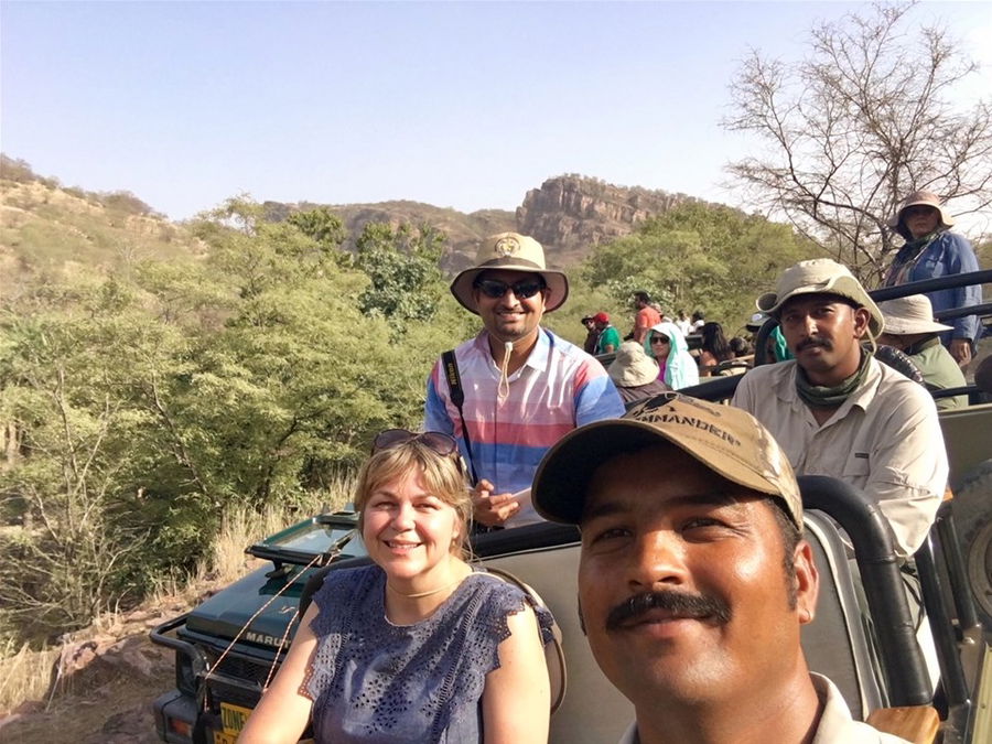 Tracking a tiger on safari in India