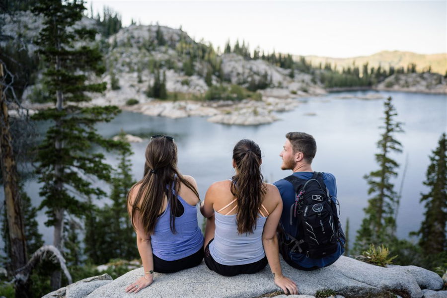 A group of friends at Summer Cottonwood Canyons, Salt Lake City