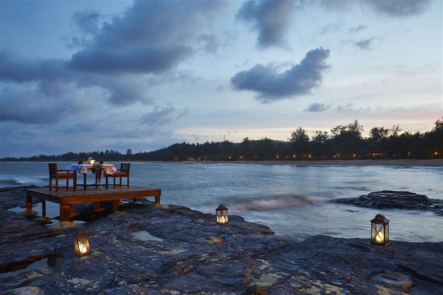 The Dining on the Rocks experience at Tanjong Jara in Malaysia