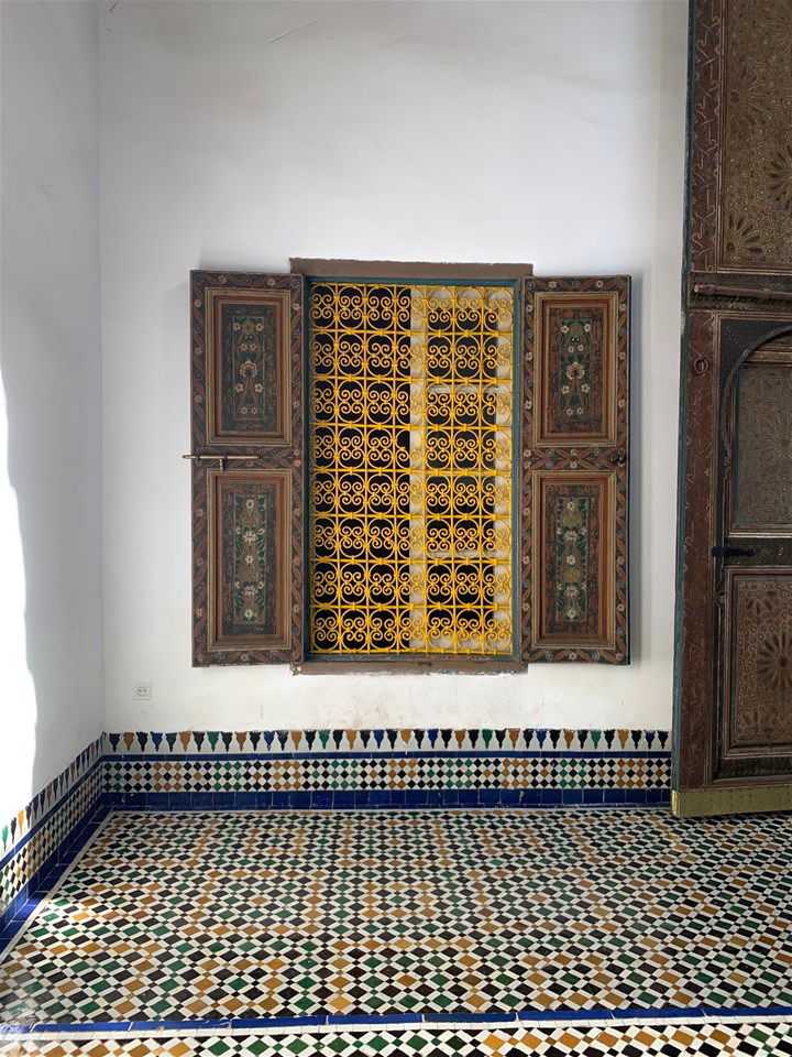 a window in a palace in Marrakech