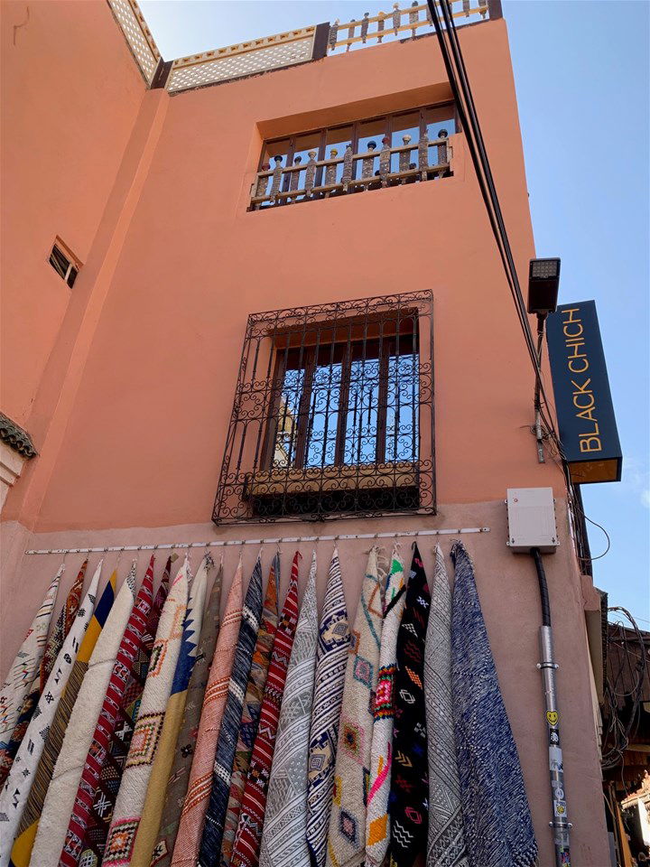 A pink house in Marrakech Morocco