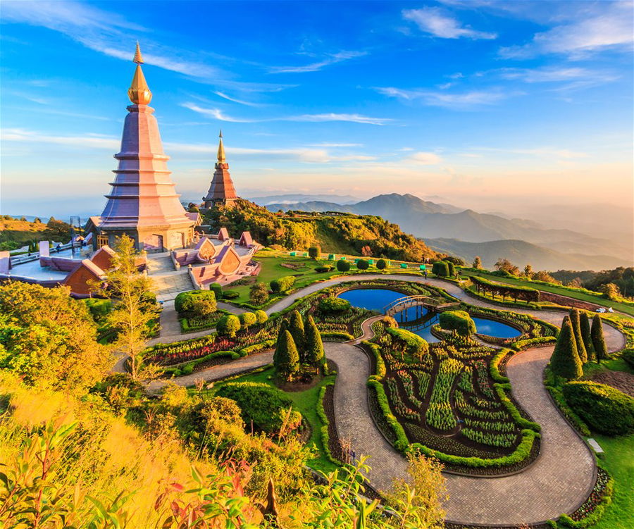 A beautiful temple complex near Chiang Mai in Thailand