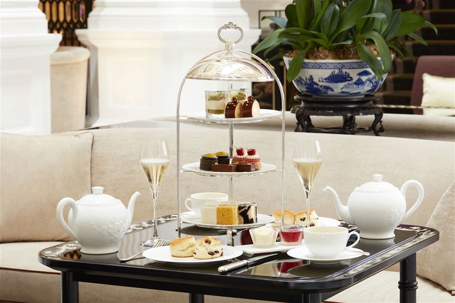 Afternoon tea at the Raffles Hotel in Singapore