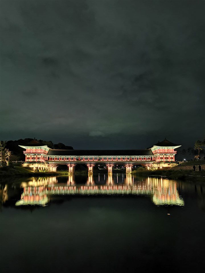 Woljeonggyo Bridge in South Korea at night