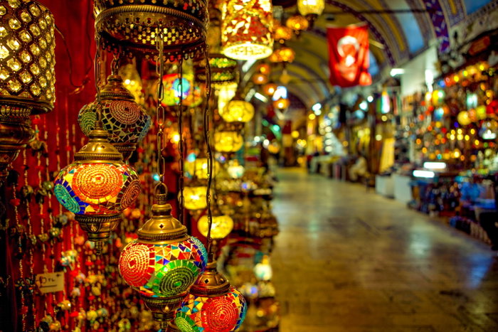 Turkish Lamps on display in the Grand Bazaar, Istanbul