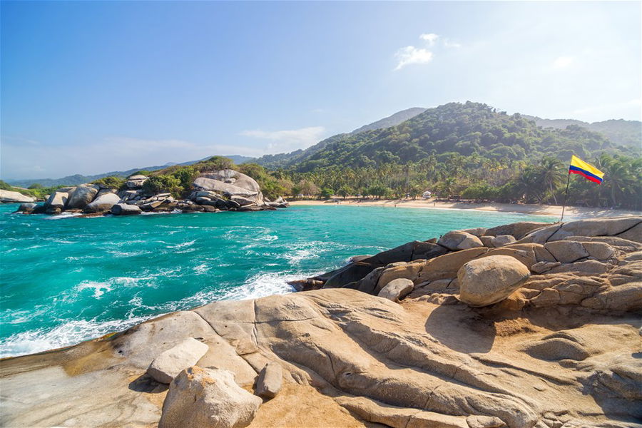 A beautiful quiet beach in Colombia