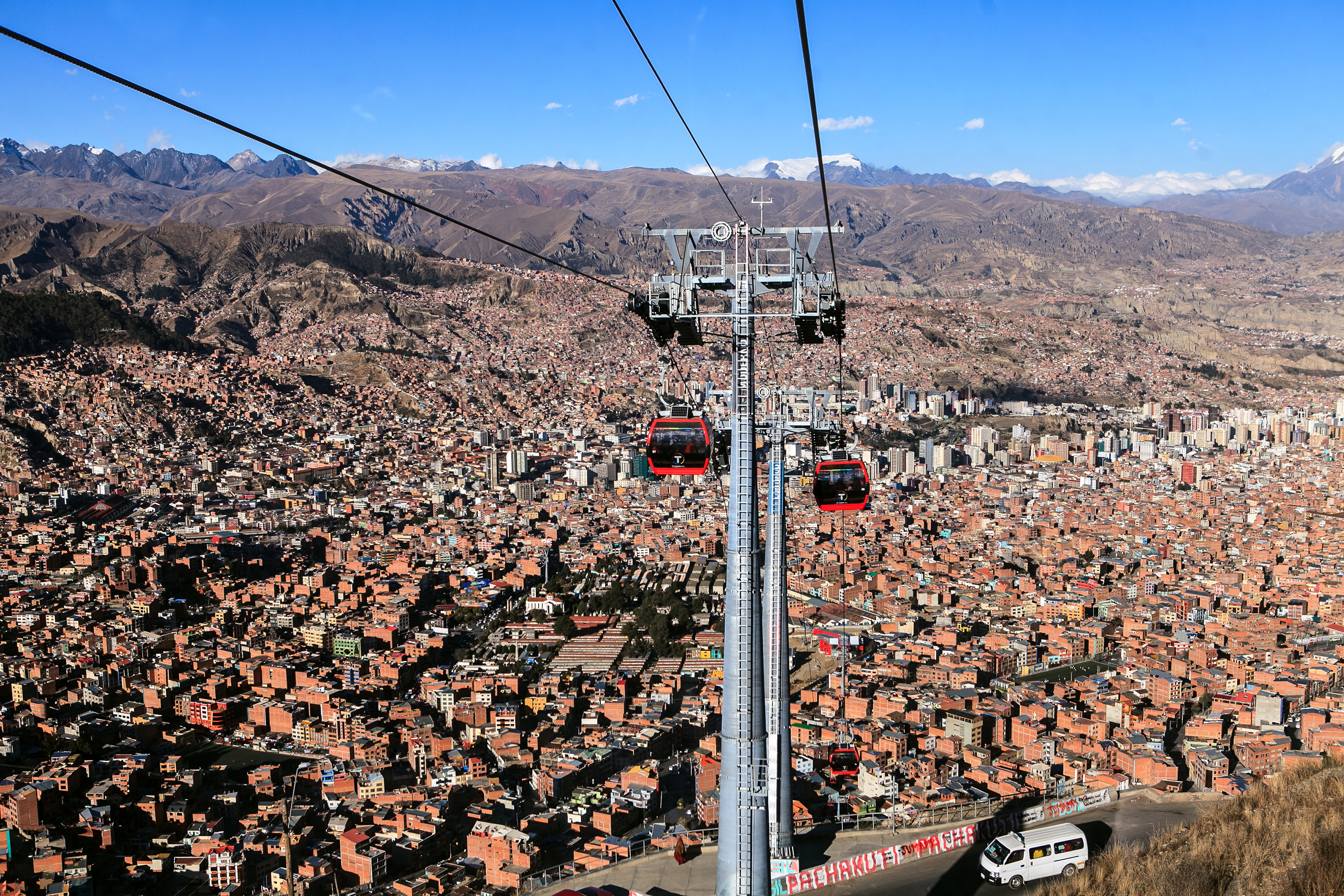 Aerial view of La Paz, Bolivia