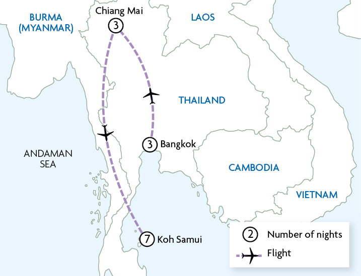 Bangkok, Chiang Mai & Koh Samui with Anantara Hotels & Resorts