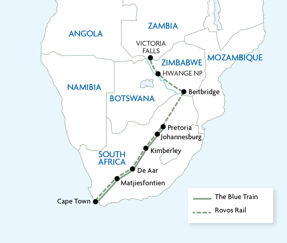 Pretoria to Victoria Falls by Rovos Rail