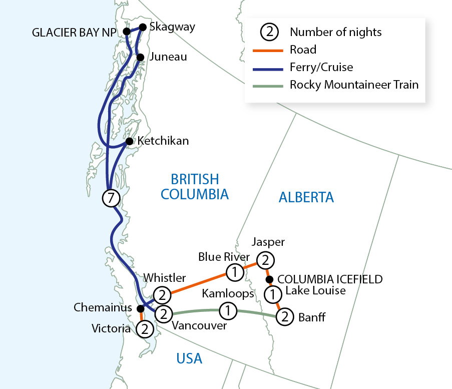 Reflections of the Rockies & Optional Alaskan Cruise