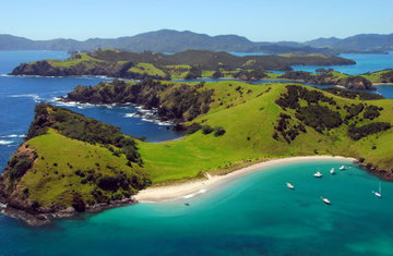 Aerial View of Waewaetorea Passage, Bay of Islands, Northland, New Zealand