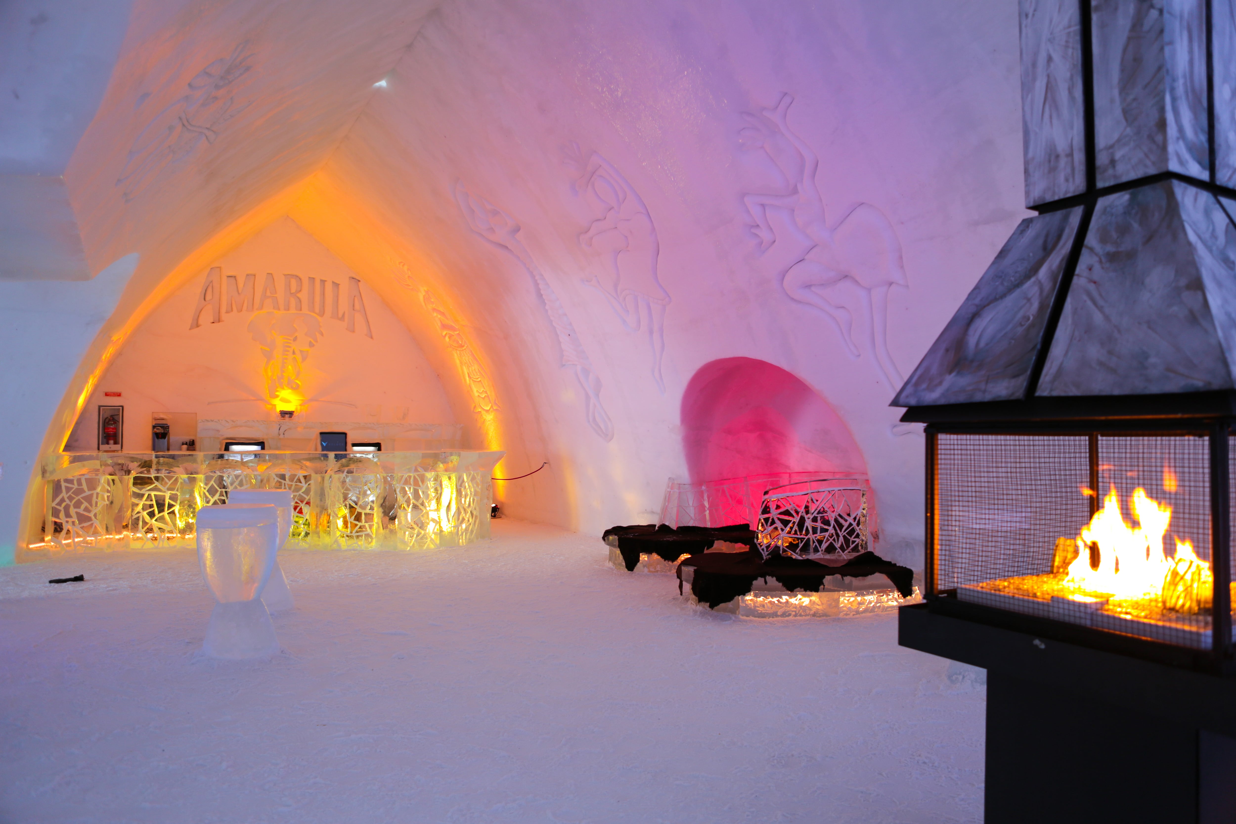 An ice bar in Canada
