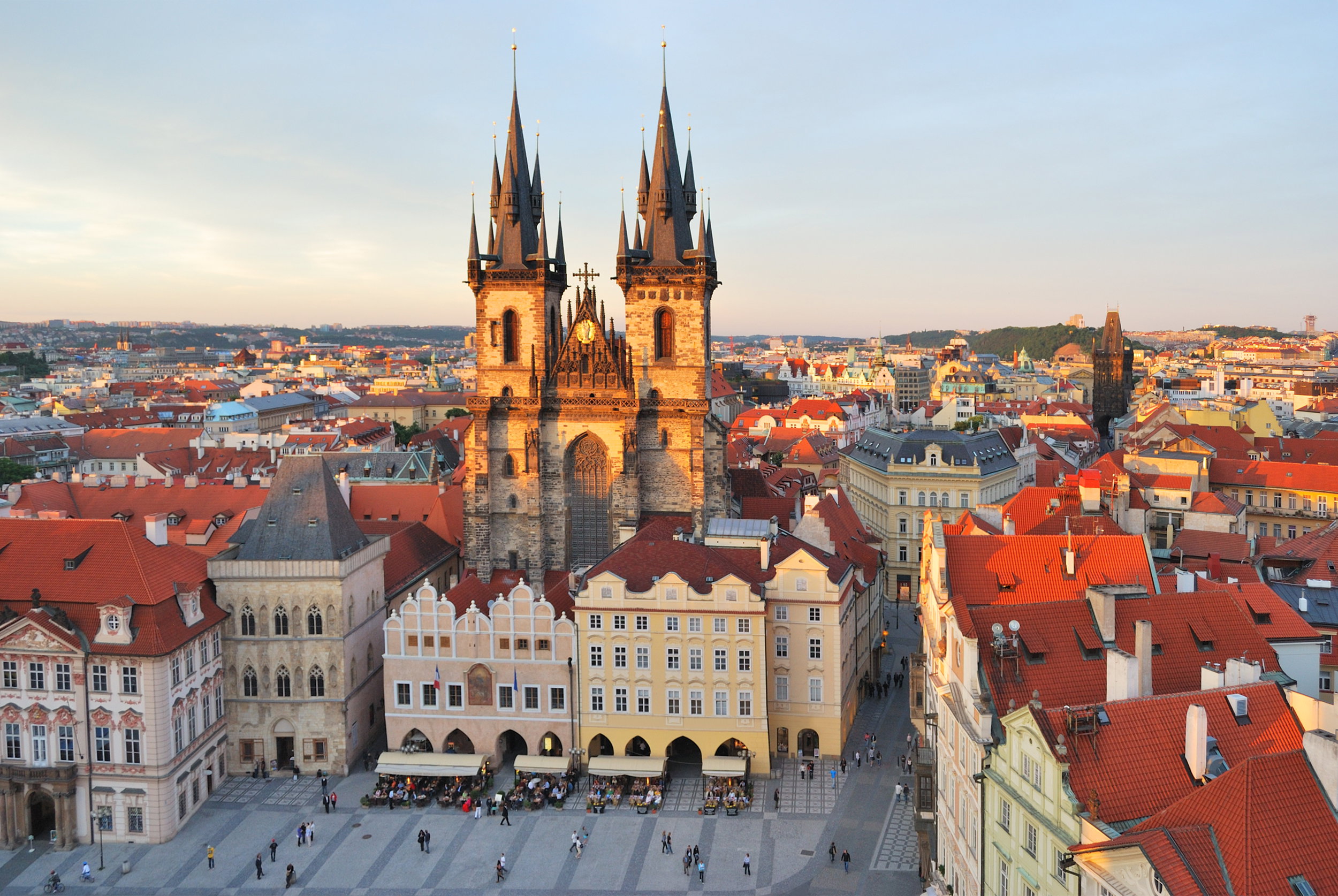 Old Town Square at sunset, Prague