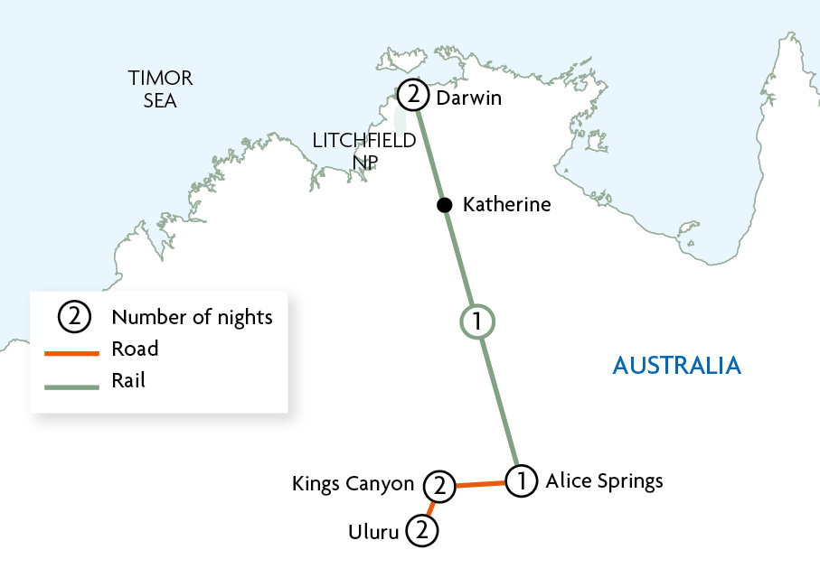 Top End by Rail & Outback Wilderness