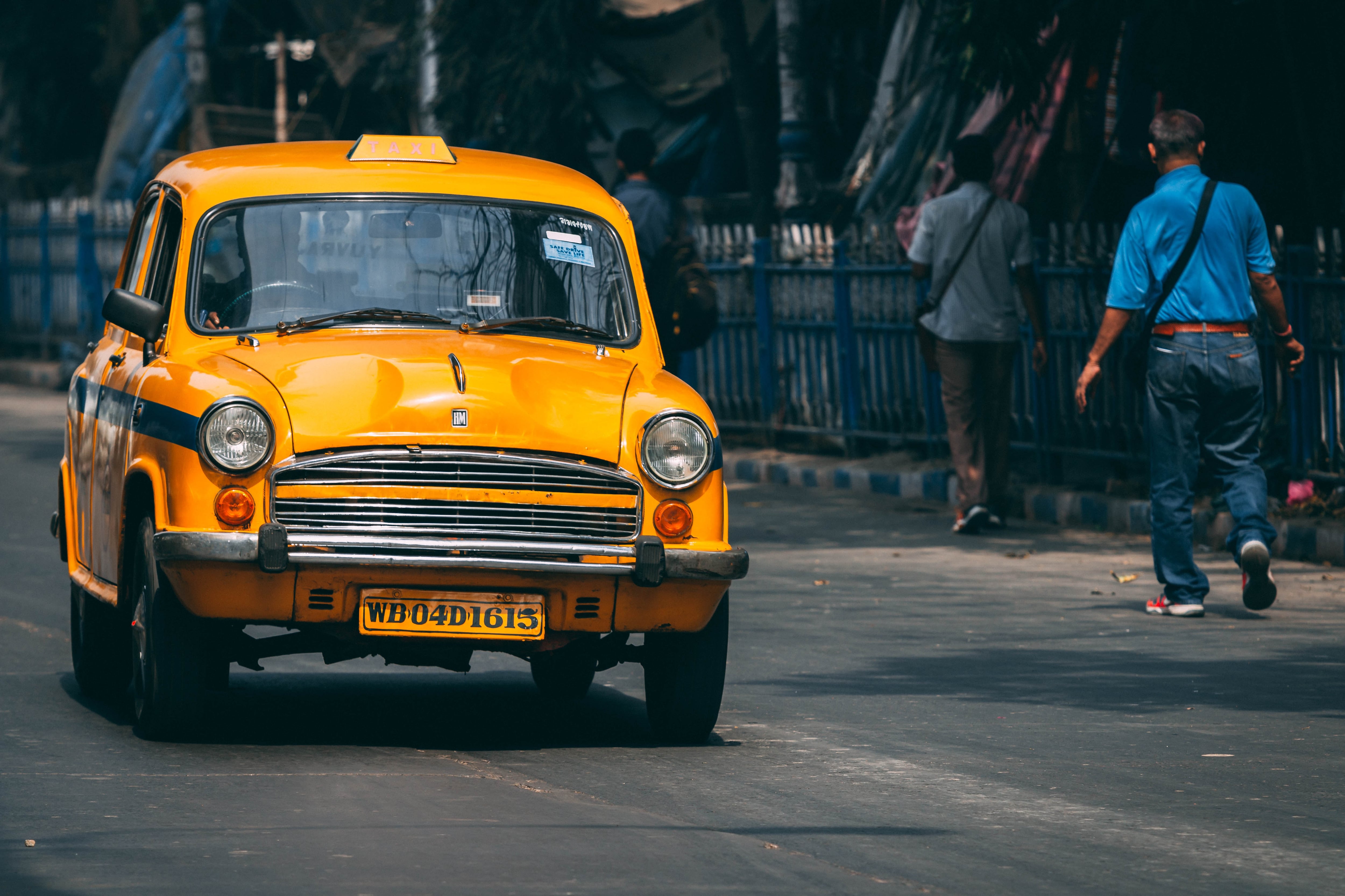 Traditional Hindustan Ambassador Taxi in Kolkata, West Bengal, India