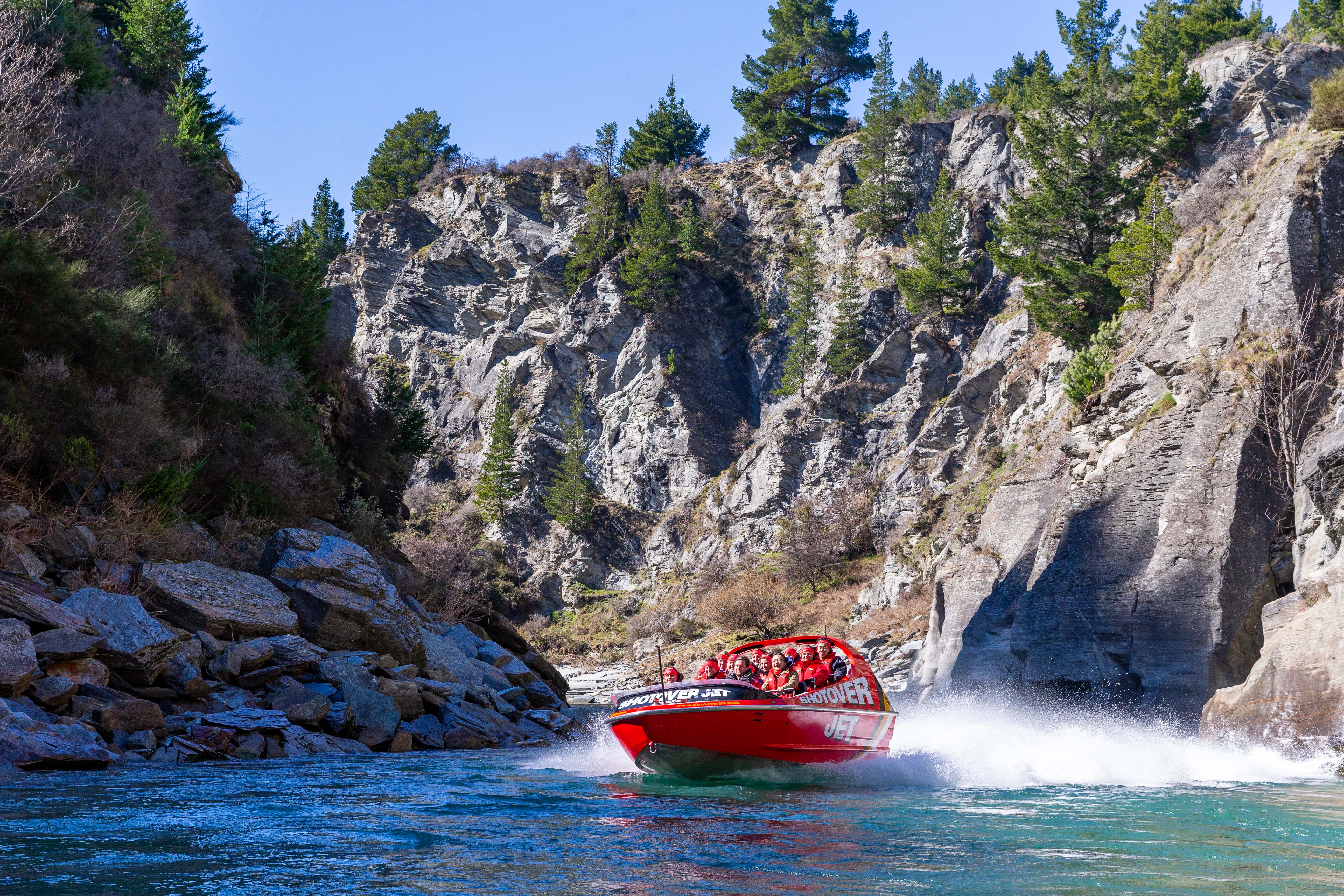 A jet boat in New Zealand
