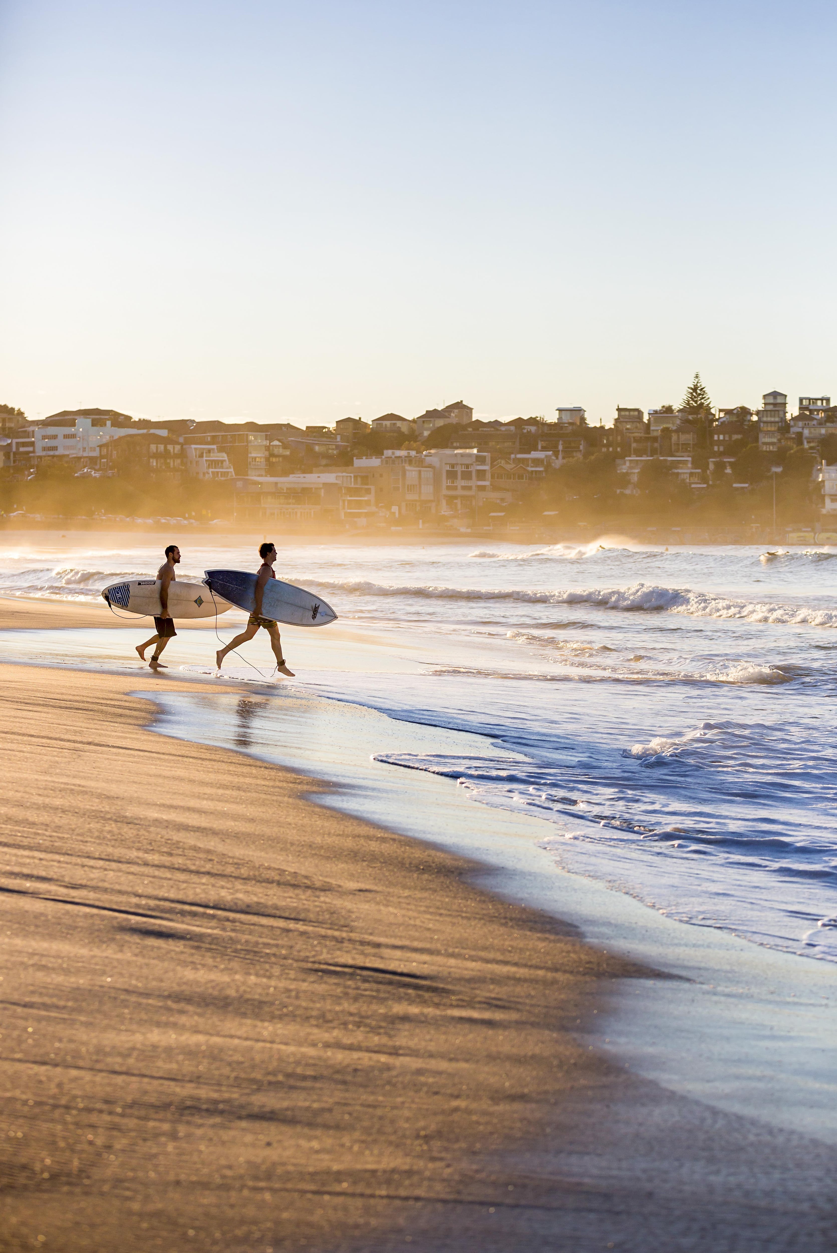 Surfers on Bondi Surf Experience, Sydney, Australia.