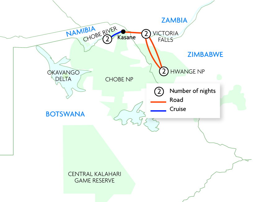 Victoria Falls, Hwange & Chobe River Discovery