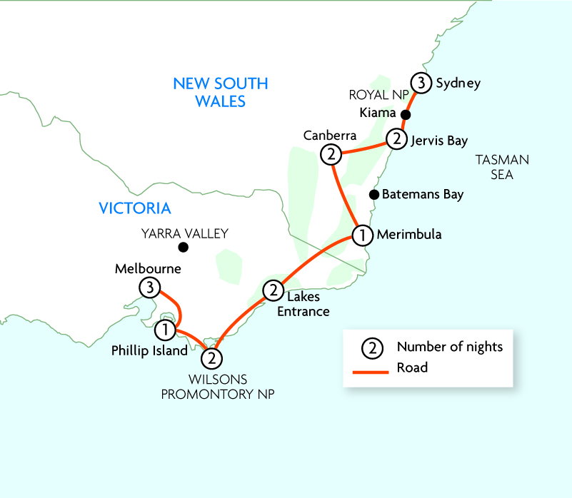 Melbourne to Sydney Shoreline