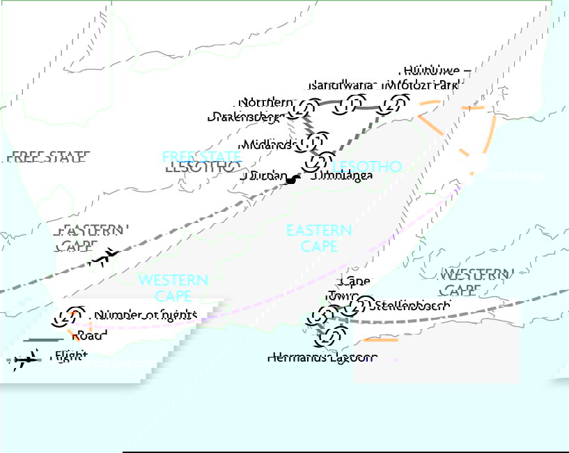 City, Wine & KwaZulu-Natal Wilderness