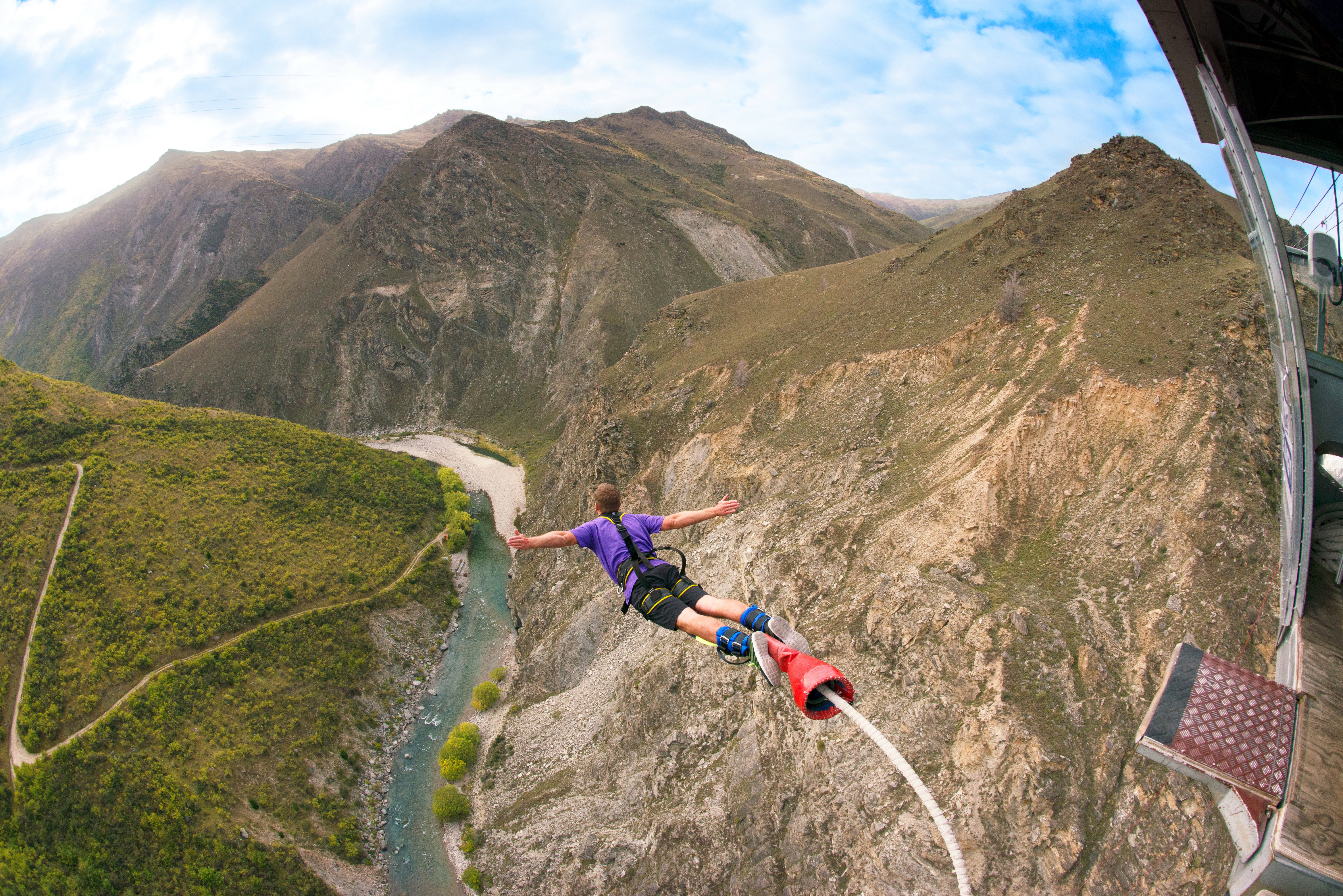 A bungy jump in New Zealand
