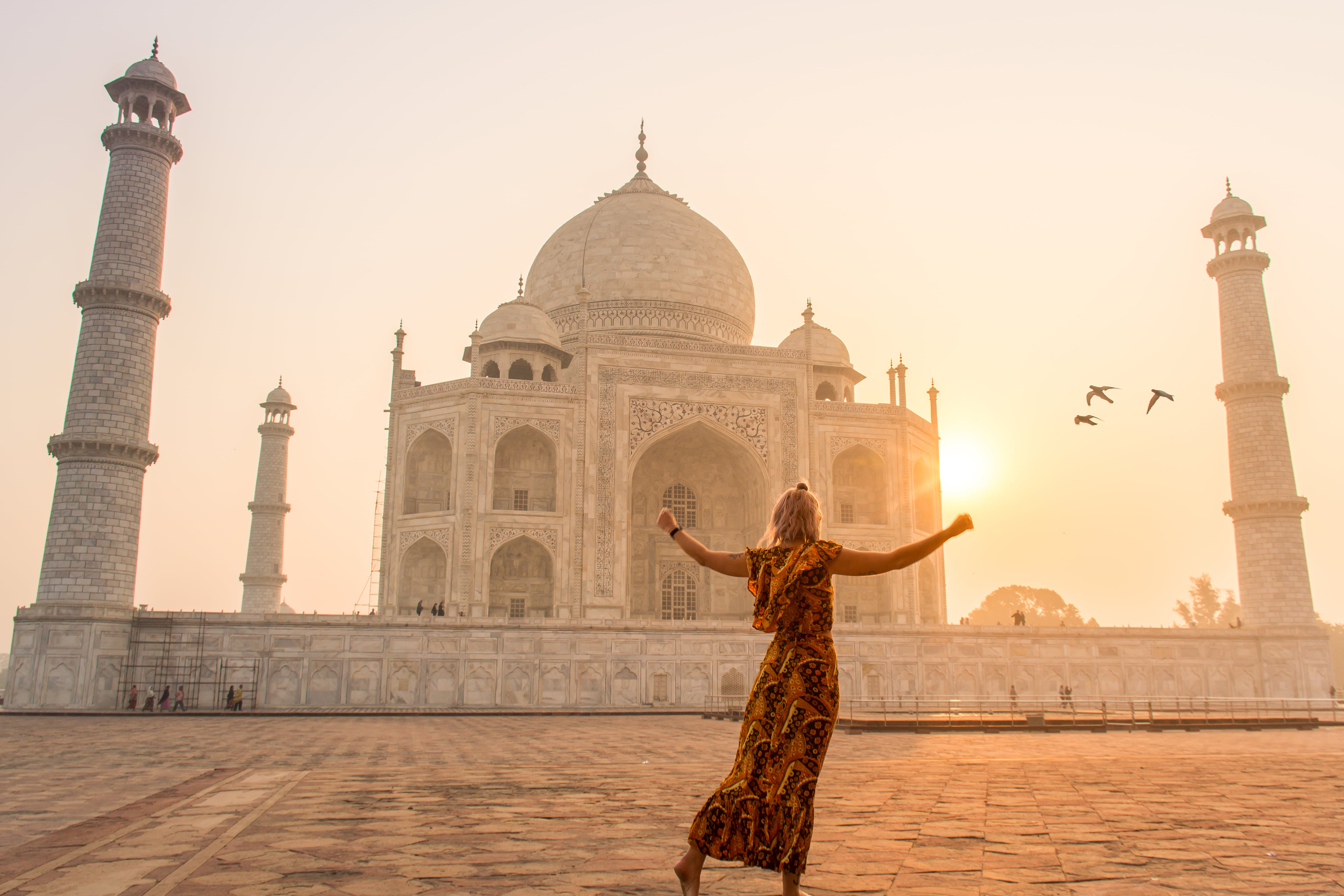 Woman in the Taj Mahal, Agra, Uttar Pradesh, India