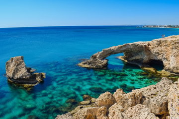 Rocks over the ocean in Ayia Napa Cyprus