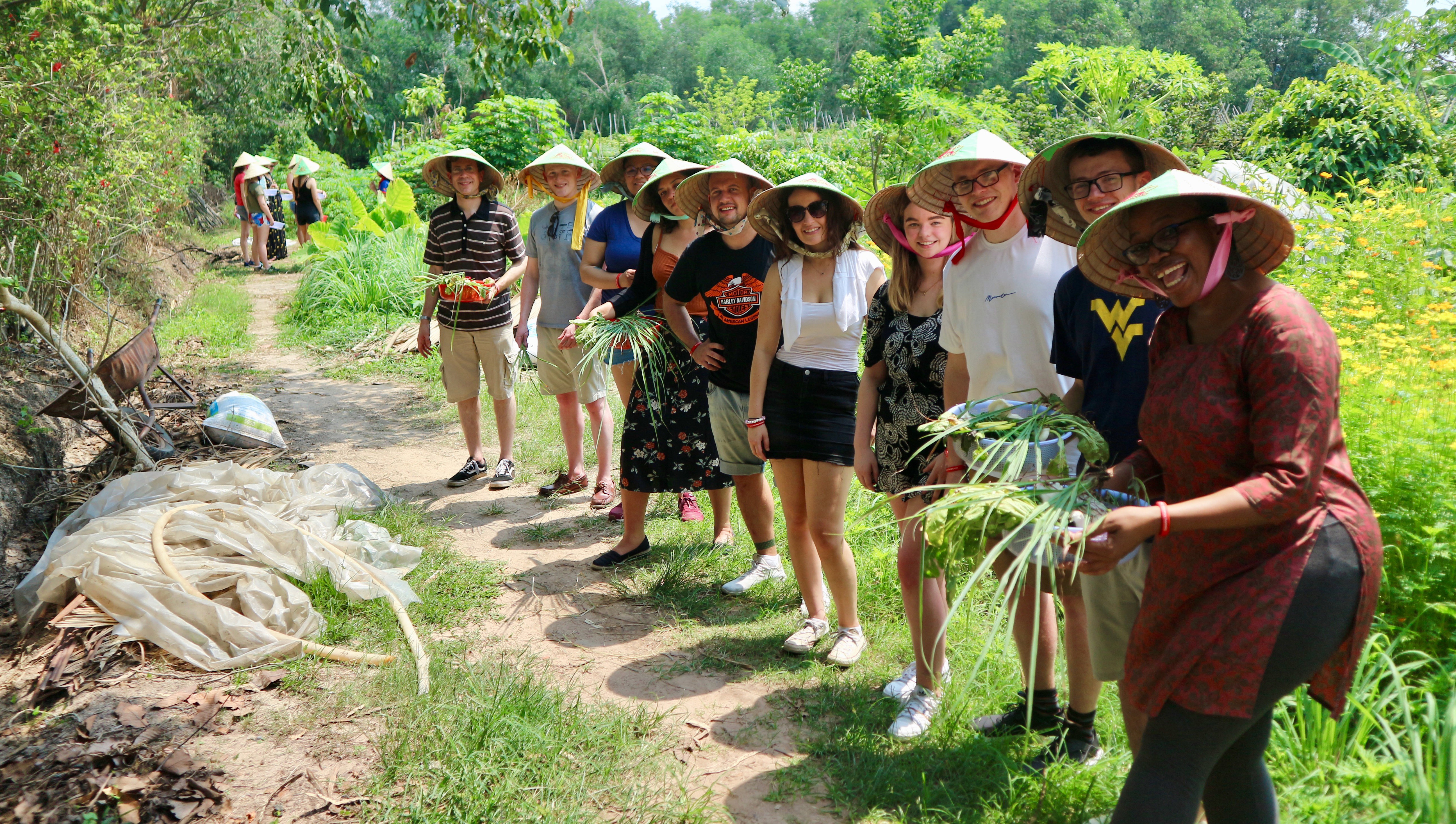 A group of travellers in Vietnam