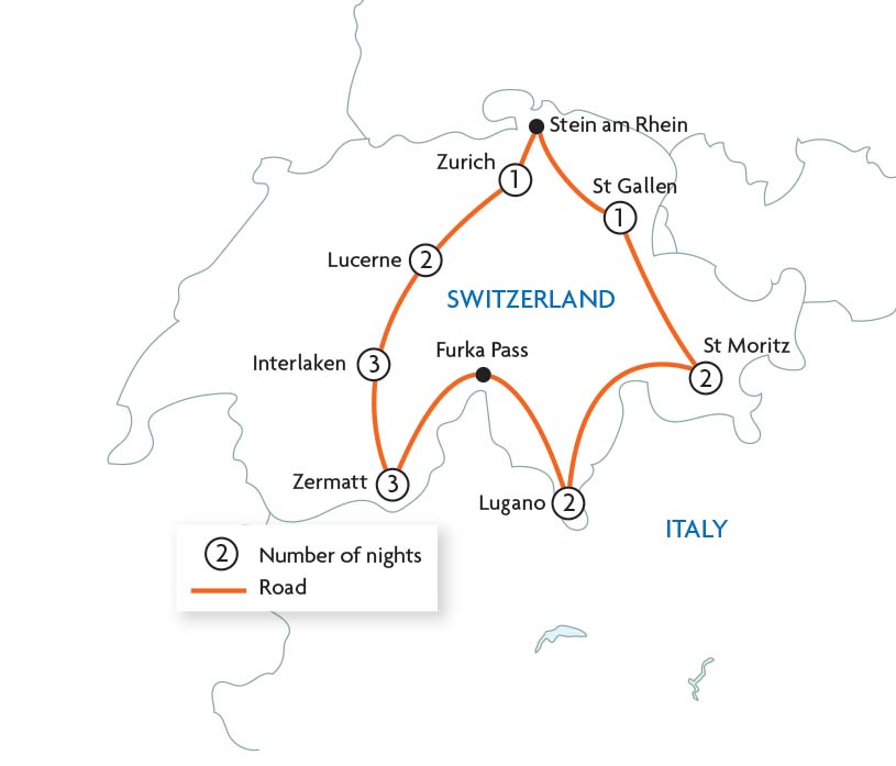 Mighty Peaks & Winding Passes of Switzerland