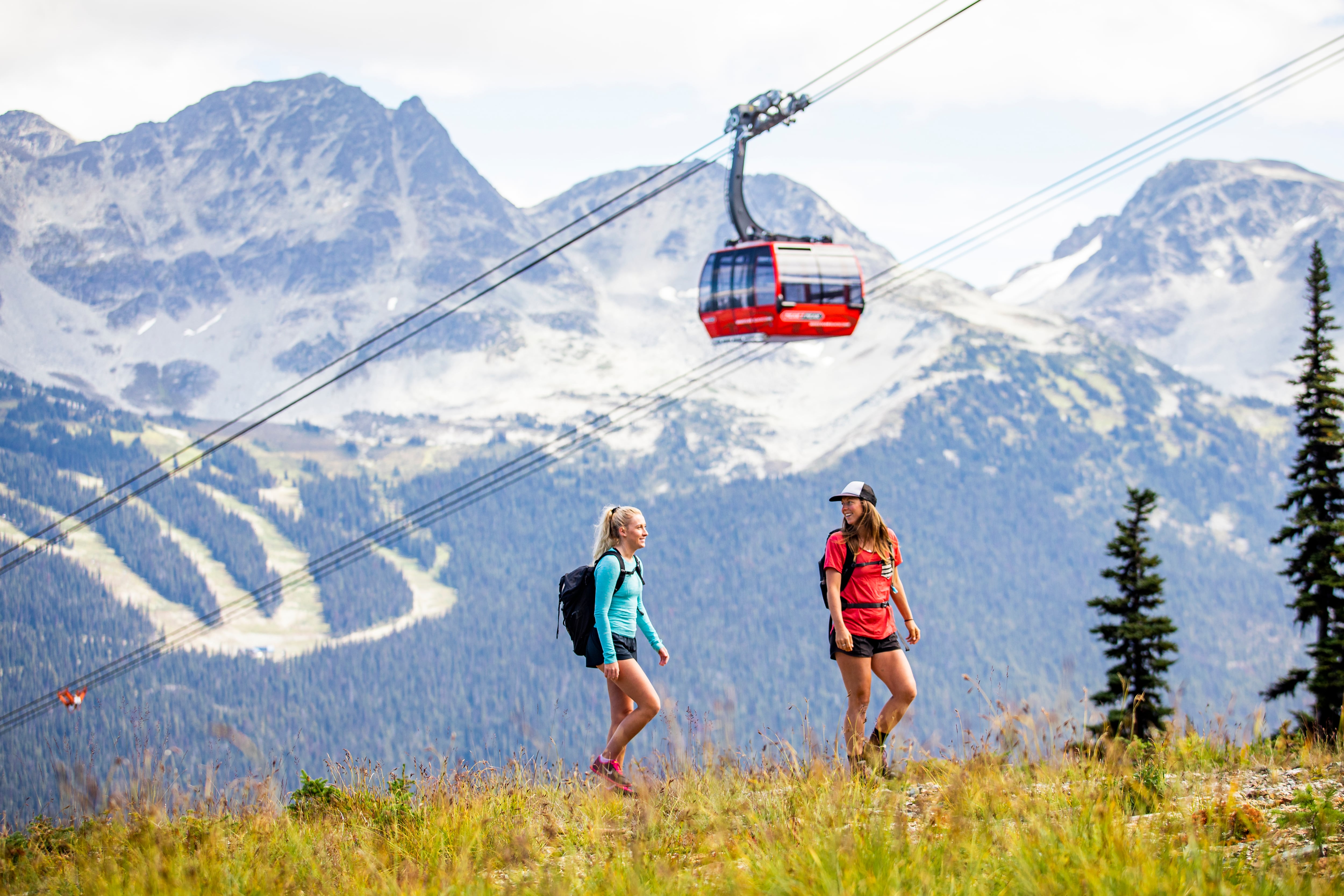 Two women hiking, Whistler