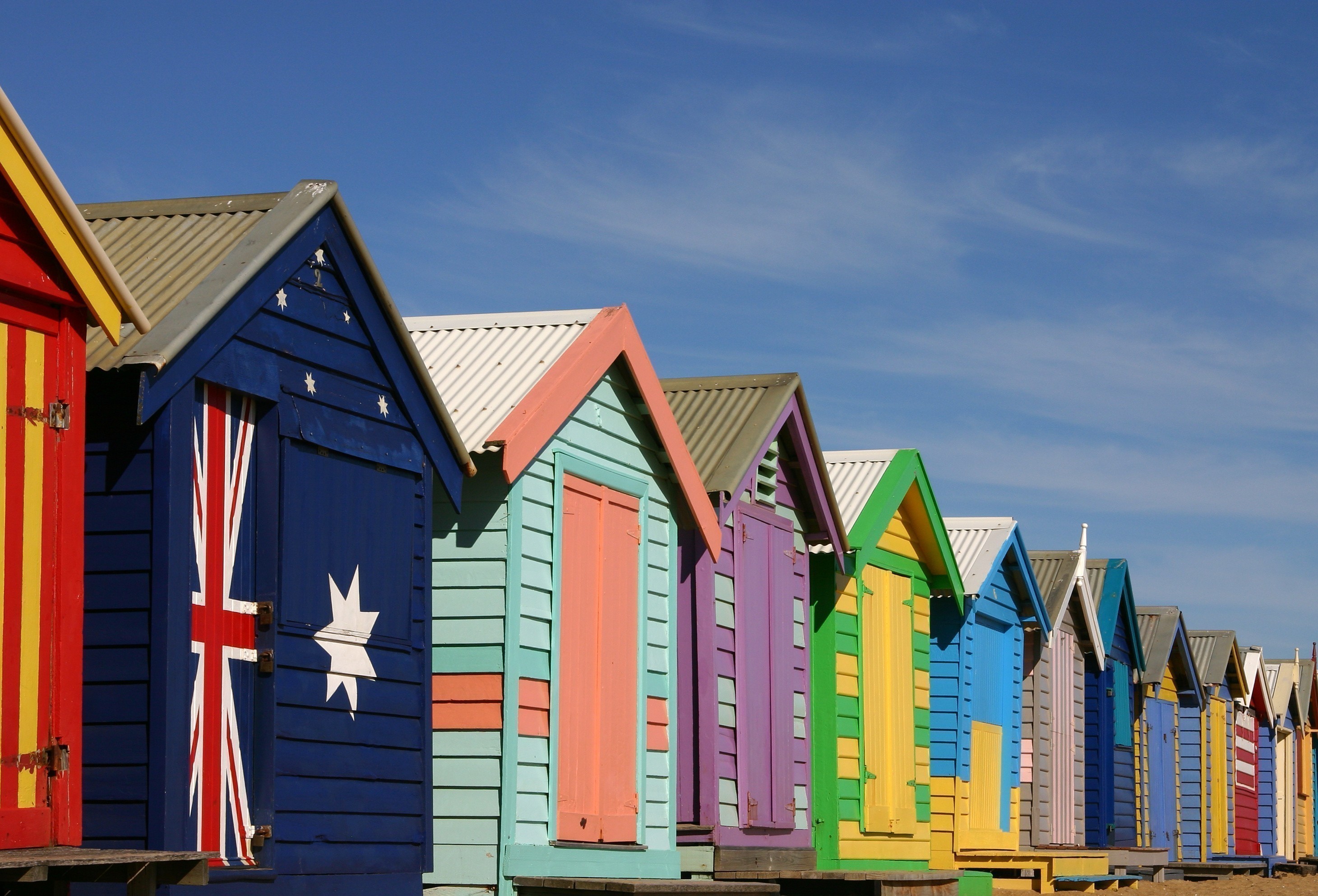 Beach huts in Melbourne, Australia