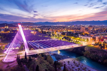 Podgorica Montenegro At Night