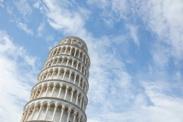 The leaning tower of Pisa in Pisa, Italy
