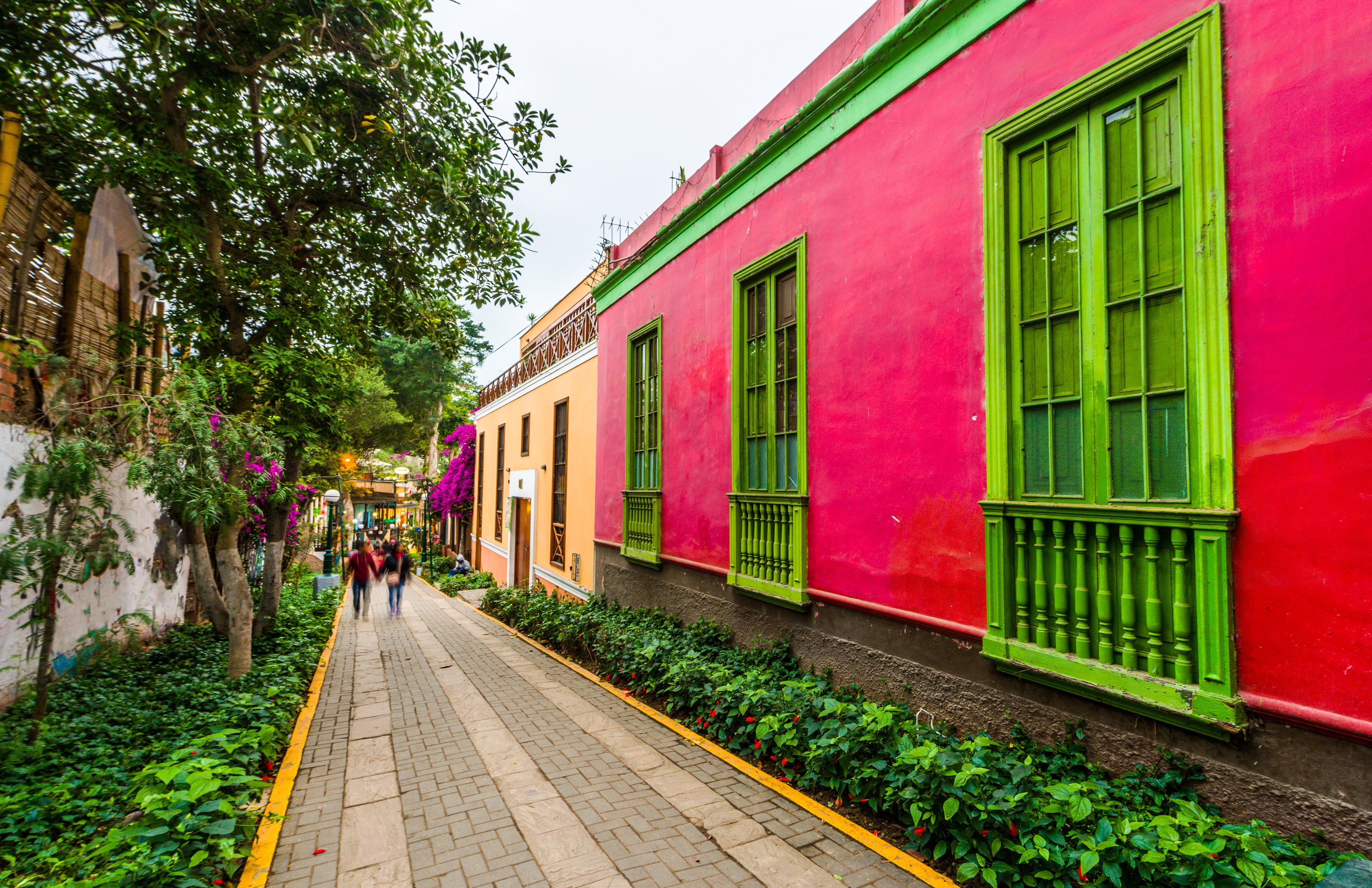 Old town of barranco district in Lima, Peru