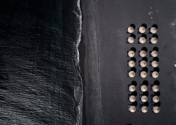 Santorini's Black Sand Beaches