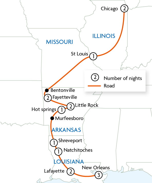 New Orleans to Chicago: Undiscovered Arkansas & Louisiana