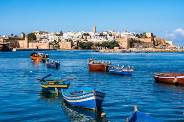 View of the harbour of Rabat