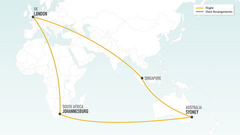 South Africa, Sydney & Singapore