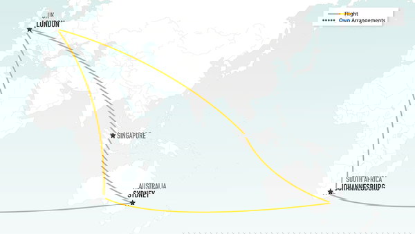 South Africa, Sydney & Singapore