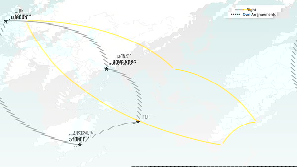 Hong Kong, Fiji & Sydney