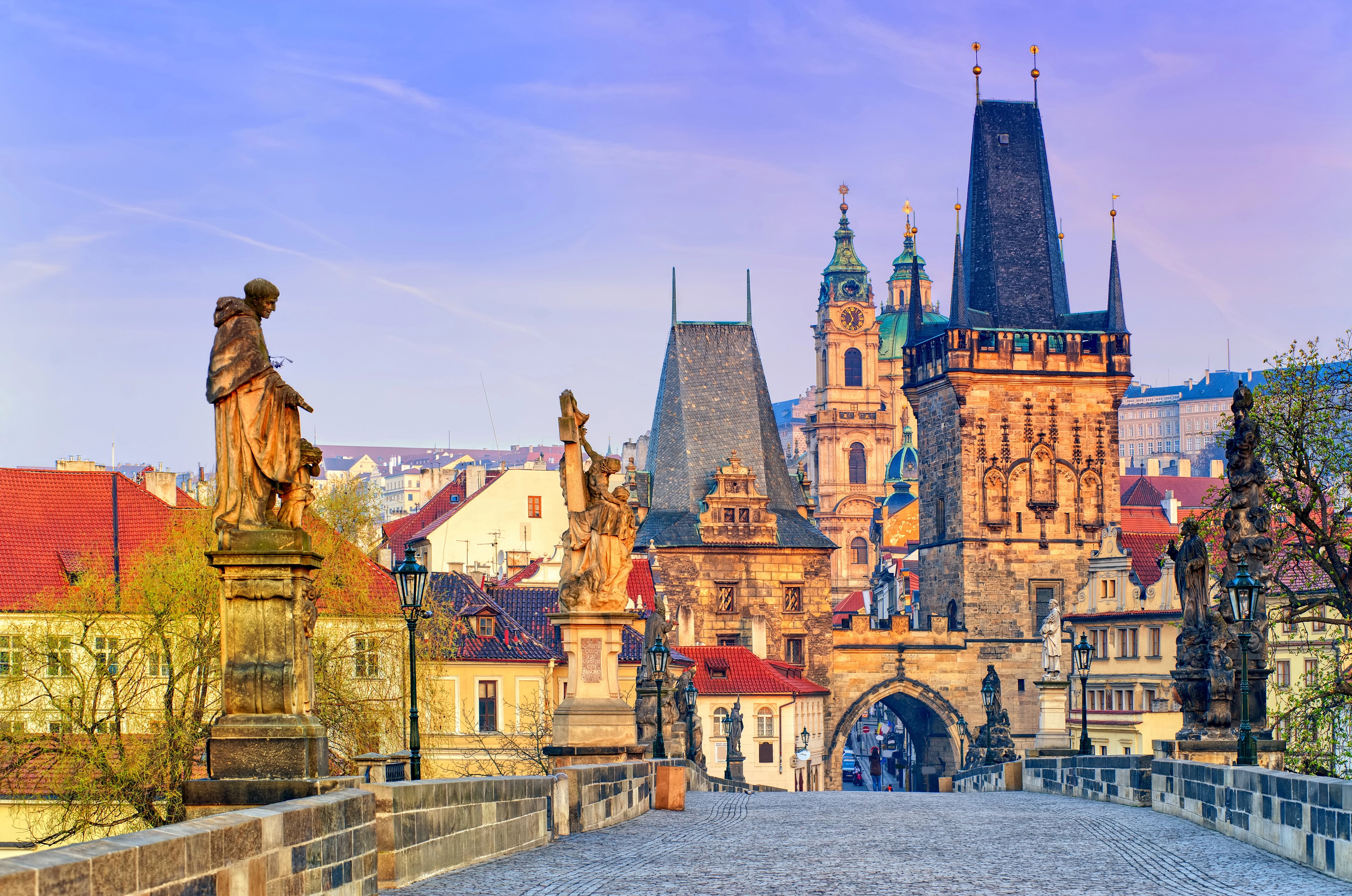 Charles Bridge in Prague old town, Czech Republic