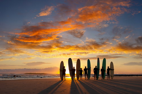 Longboard Sunrise, Australia