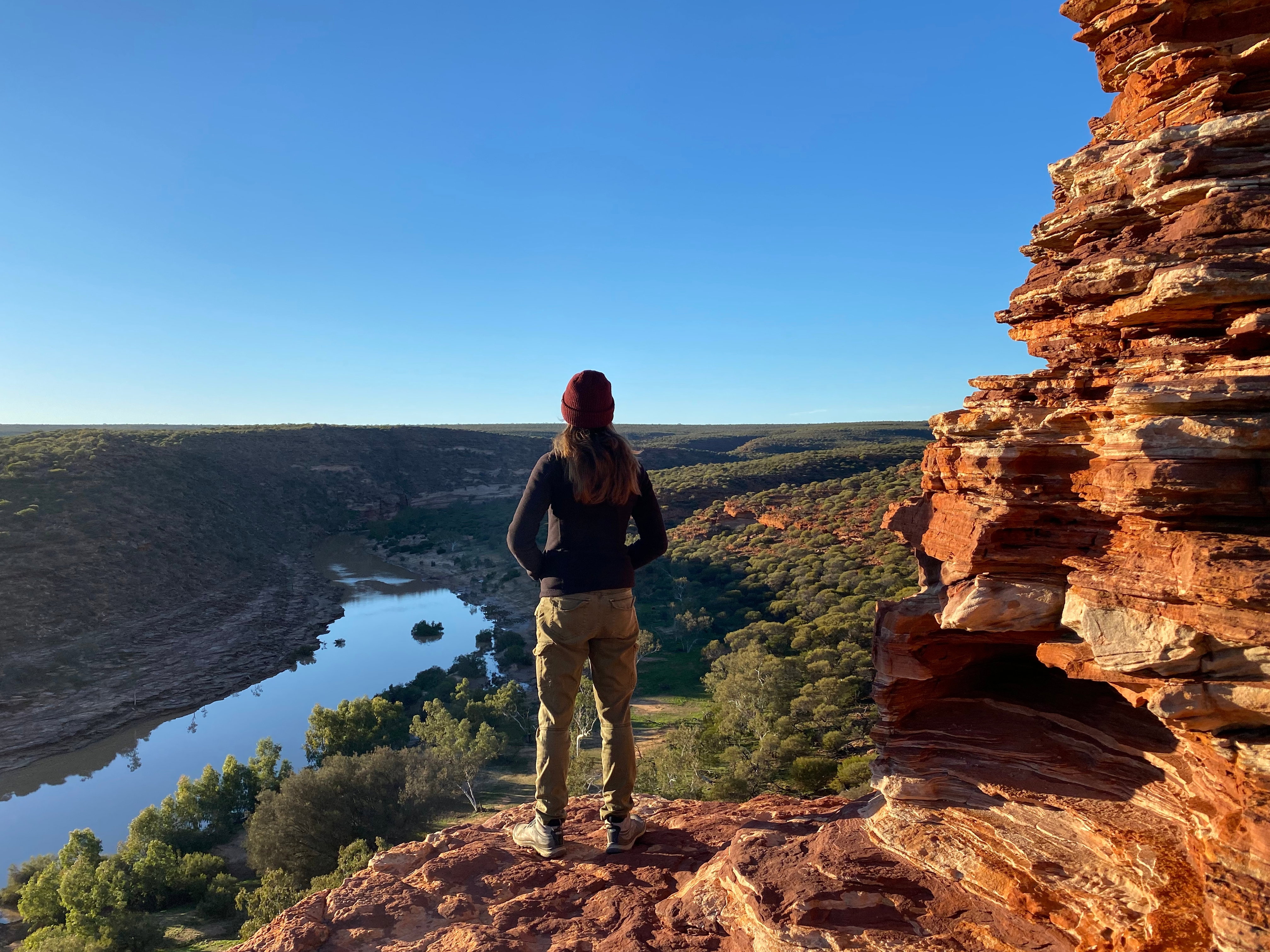 Hiking the stunning iconic views from Natures Window in Kalbarri, National Park Western Australia